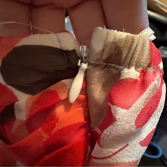 Sangria Pink and Cream Asymmetrical Sundress - Picture 11 of 11